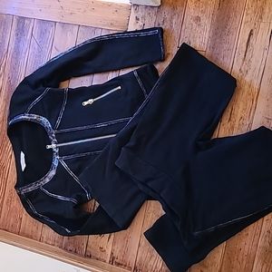 Boston Propwe Sweatsuit Sport Coordinate Suit Zippered Size Women's XS